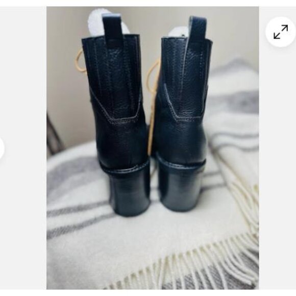 MARC FISHER LTD Denise Combat Boot Black Sz 10 - Picture 4 of 7